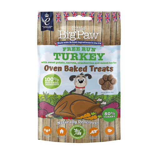 Little Big Paw Oven Baked Free Run Turkey Treats 130g