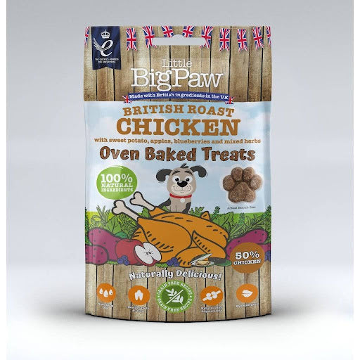 Little Big Paw Oven Baked British Roast Chicken Treats 130g